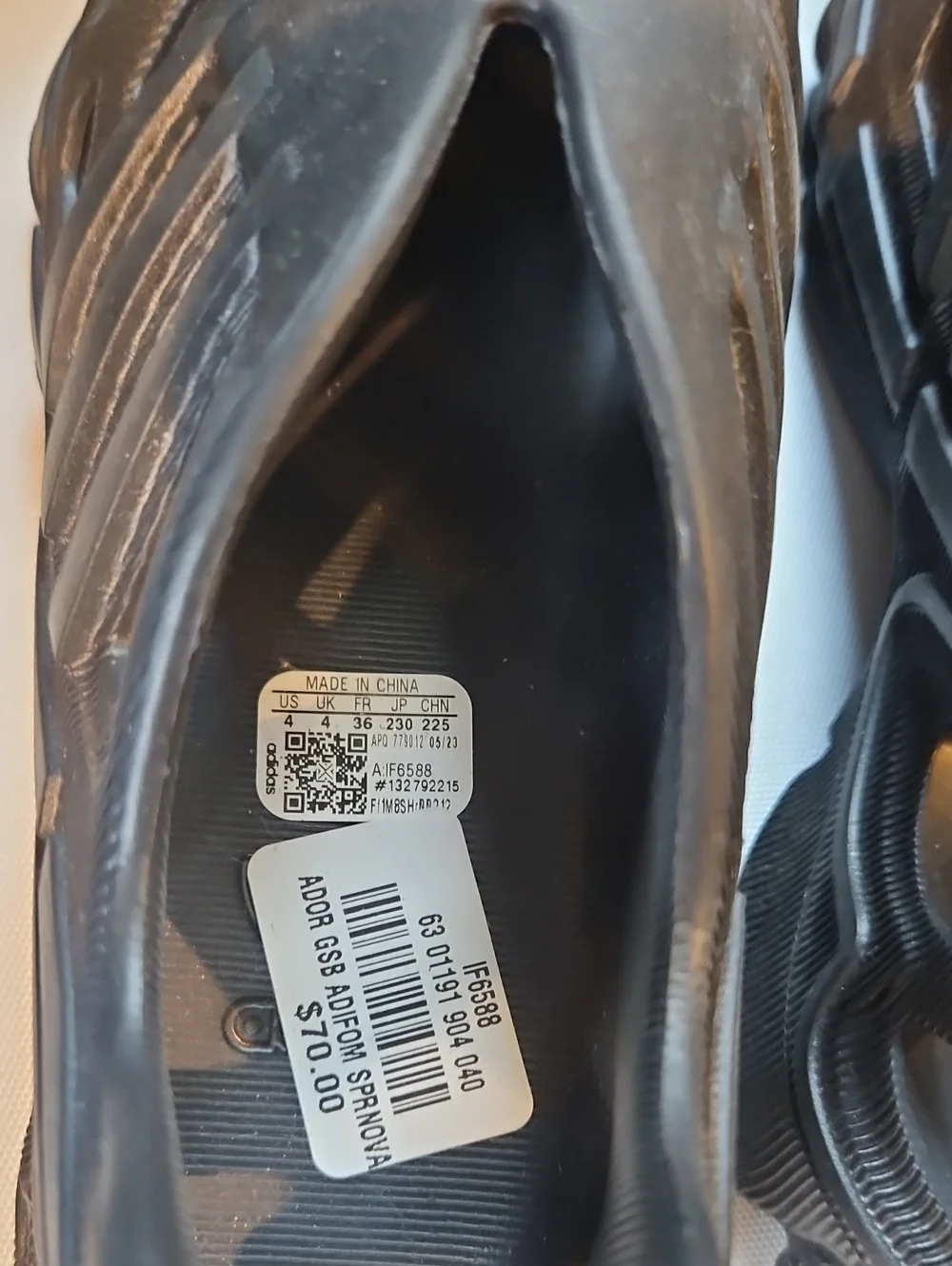 NEW-- ADIDAS Black Molded Slip-On Vent Cutout Shoes